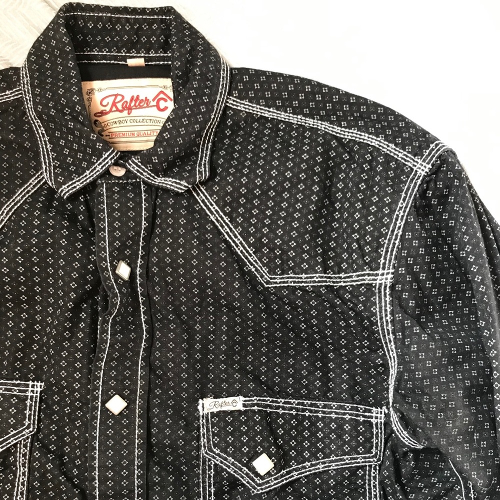 NWOT Rafter C Diamond Snap Western Shirt